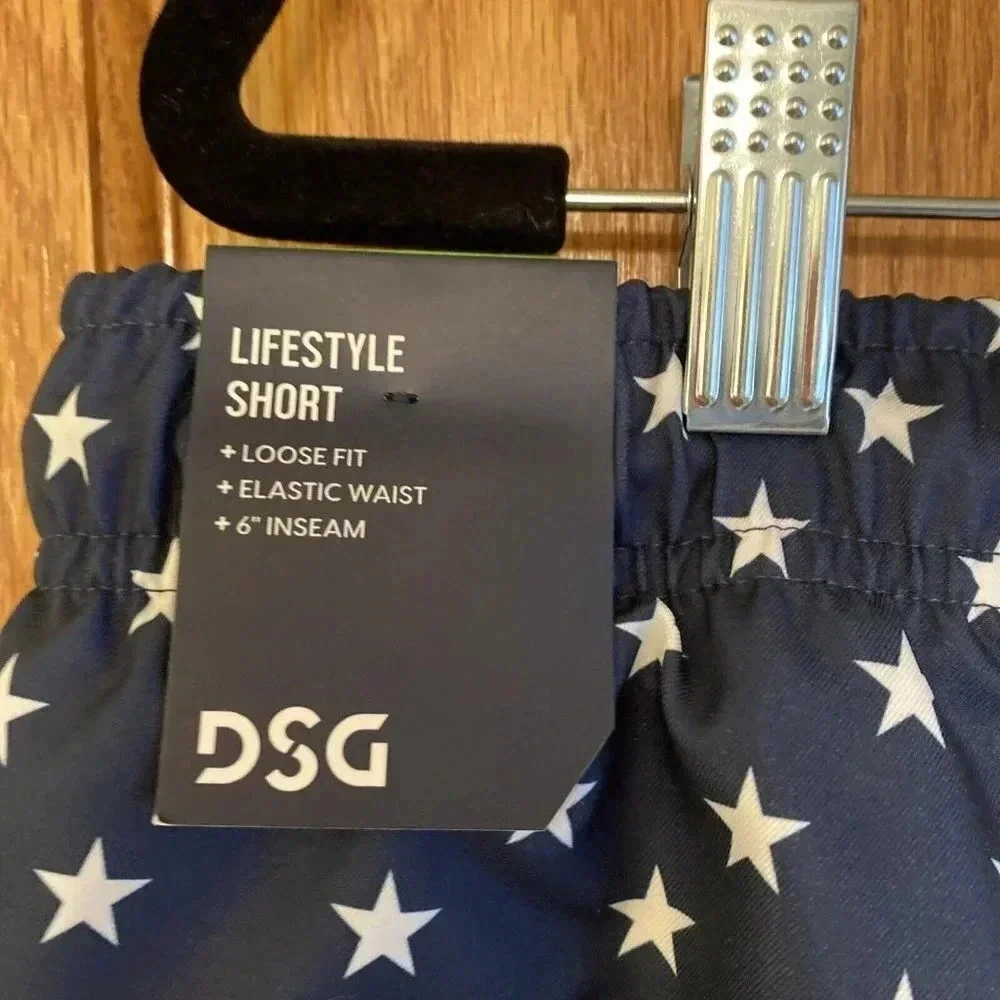 DSG Dicks Sporting Goods Mens Athletic Training Swim Shorts Stars Patriotic 2XL